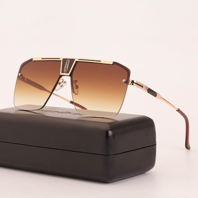 Wholesale PC Large Square Frame Men's Sunglasses